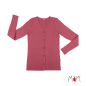 Preview: MaM Natural Woolies Cardigan aus Wolle mulesingfrei Earth Red